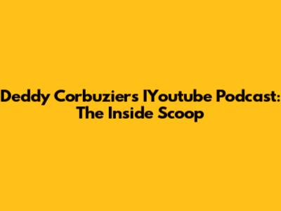 Deddy Corbuzier's IYoutube Podcast: The Inside Scoop