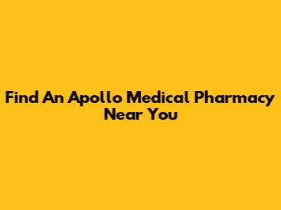 Find An Apollo Medical Pharmacy Near You