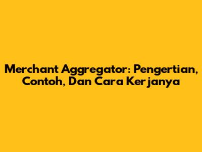 Merchant Aggregator: Pengertian, Contoh, Dan Cara Kerjanya