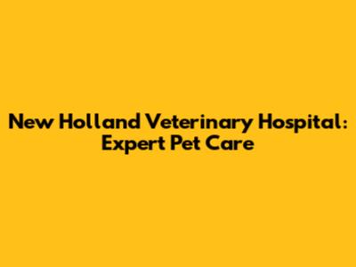 New Holland Veterinary Hospital: Expert Pet Care