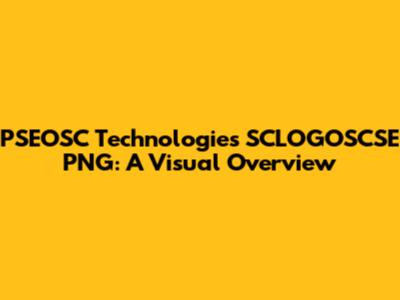 PSEOSC Technologies SCLOGOSCSE PNG: A Visual Overview