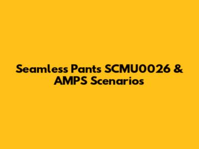Seamless Pants SCMU0026 & AMPS Scenarios