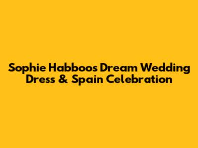 Sophie Habboo's Dream Wedding Dress & Spain Celebration