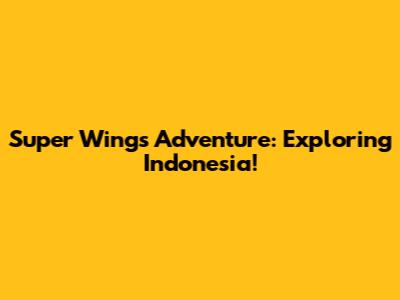 Super Wings Adventure: Exploring Indonesia!
